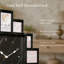Horloge murale collage photo en marbre noir 50 x 50 cm, cadre photo style ferme noir pouvant contenir 12 photos, fonctionne à piles, idéale pour décorer une chambre de bébé, une chambre d'enfant, un salon ou pour créer des souvenirs de famille.-904545366
