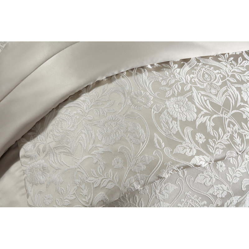 Eden Polyester Floral Bedspread, Cream