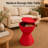 Durant Modern Hourglass Drum End Table with Removable Storage Lid, Indoor Outdoor Side Table & Small Patio Stool, No Assembly Lightweight Accent Table-780214286