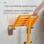 Chaise de douche murale pliante