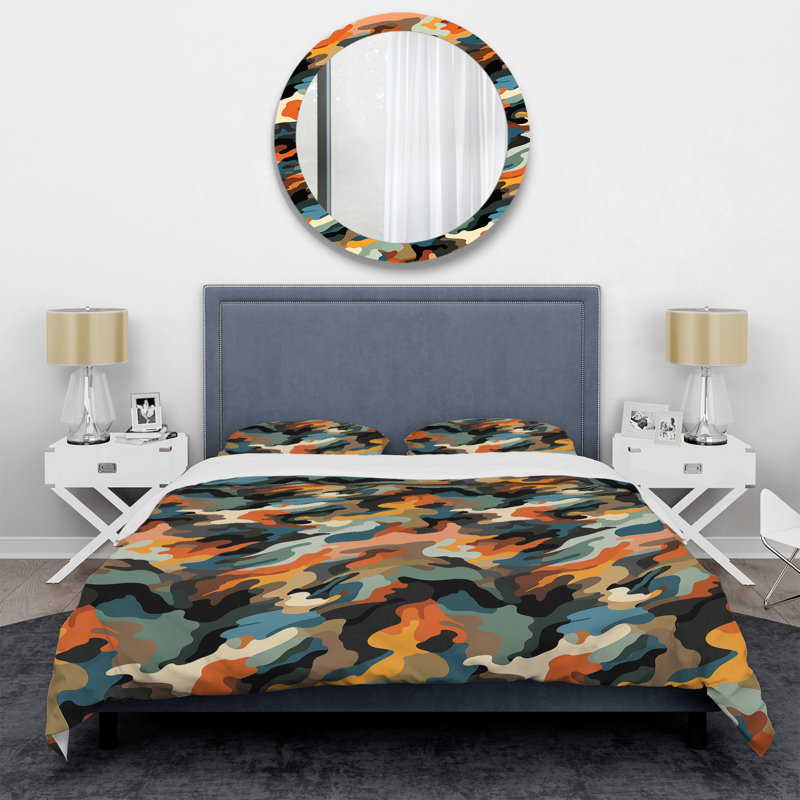 Ensemble de housse de couette Tribal Camouflage Essence, Housse de couette pour très grand lit et 2 très