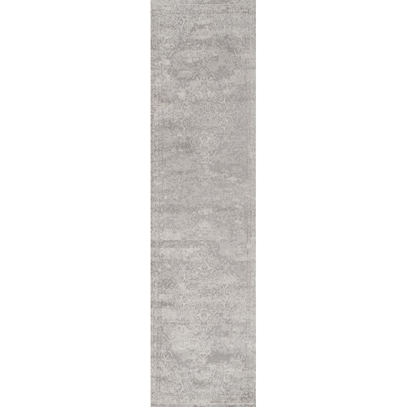 Pruden Ornate Medallion Modern Ivory Rug, Runner 2'2" x 8'