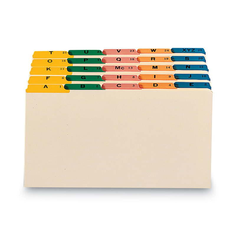 Smead® Alphabetic Top Tab Indexed File Guide Set Wood File Guides