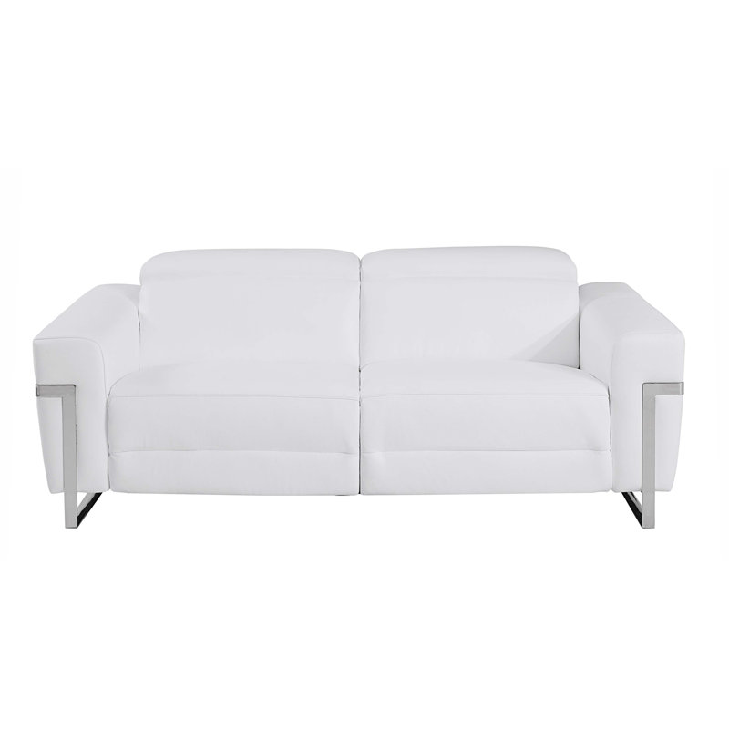 Recliner, White Leather