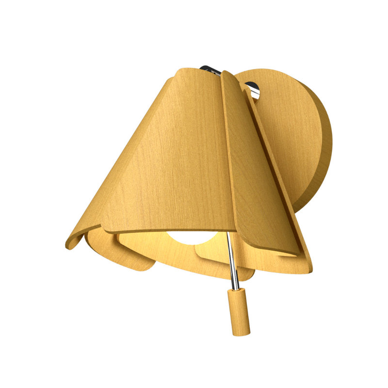 Fuchsia 1 - Light Armed Sconce, Organic Gold