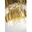 Lustre rond en cristal doré 12 lumières Transitional 