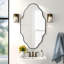 Oval Wall Mirror with Aluminum Frame, HD Tempered Glass, Mosaic Accent, Vertical/Horizontal Hanging, Shatter-Resistant for Bathroom Vanity, Living Room & Entryway-783339888-783339889