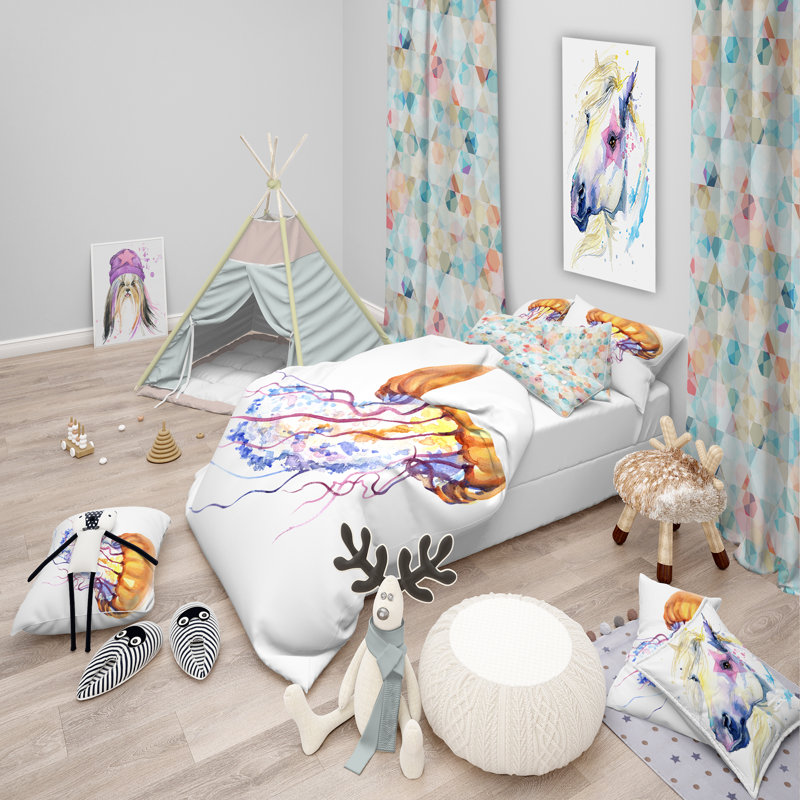 Coastal Duvet Cover, Queen Duvet Cover + 2 Shams