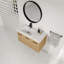 Meuble-lavabo modulaire flottant avec lavabo intégré et rangement à fermeture en douceur-996848903