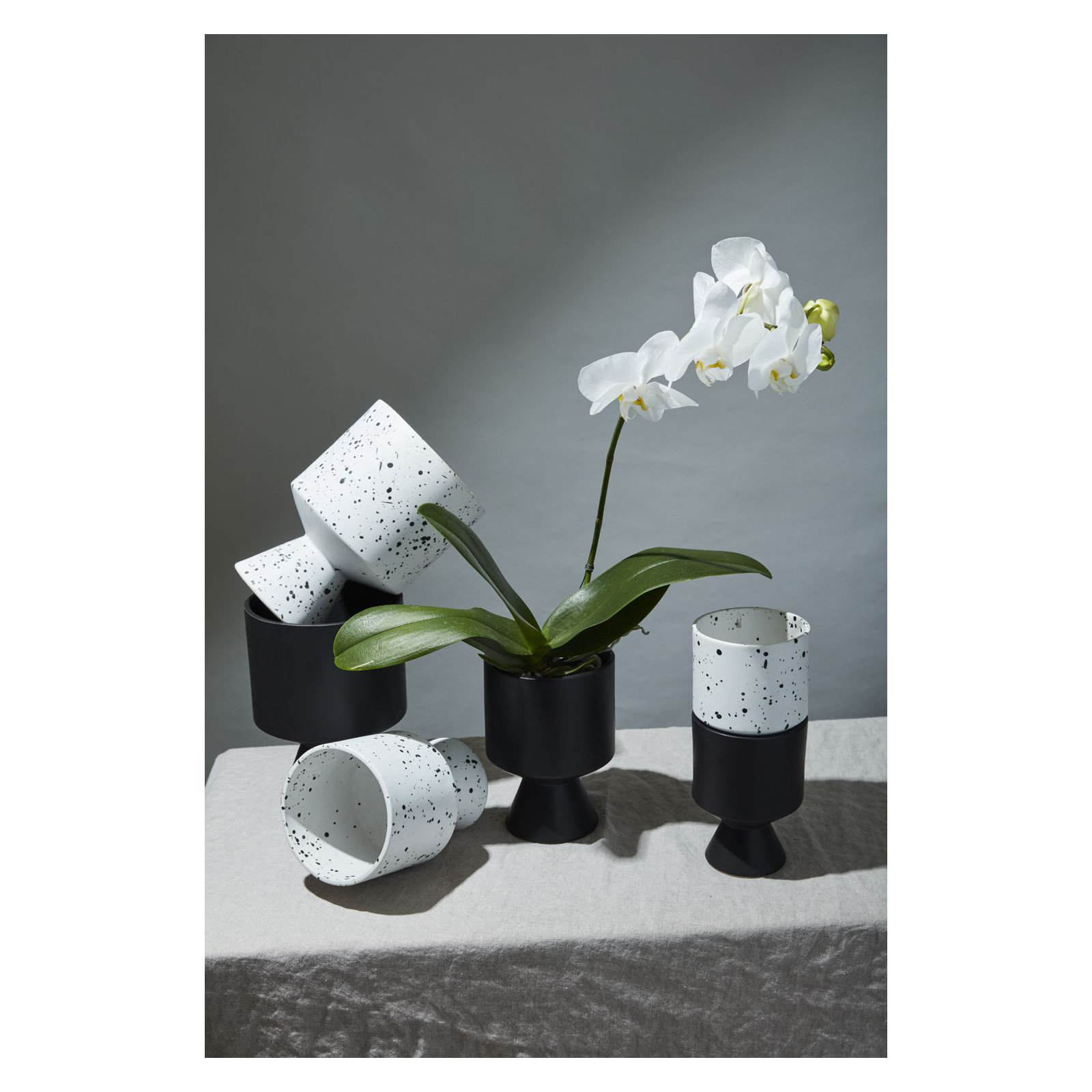 Waters Handmade Ceramic Pot Planter, 6.25" H x 4.5" W x 4.5" D