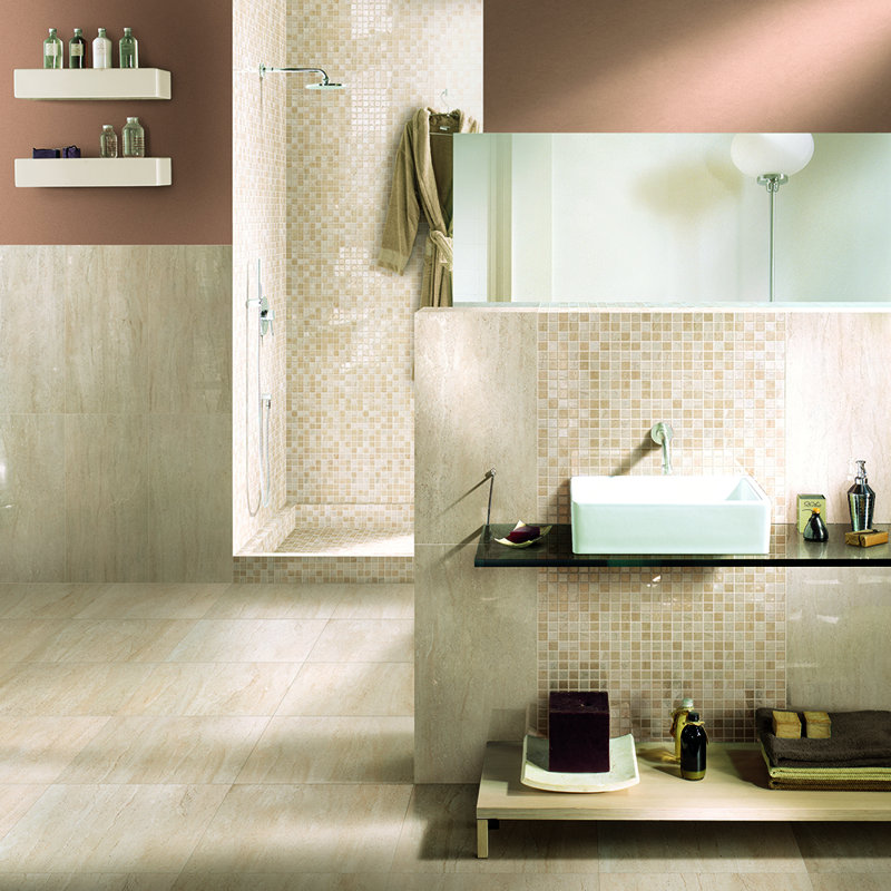 Travertini 12" x 24" Porcelain Field Tile, Cream