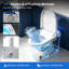 Toilettes intelligentes modernes sans réservoir avec bidet intégré et chasse d'eau sans contact-135955783