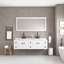 Miroir de salle de bain à DEL 96 po x 36 po avec façade et rétroéclairage, miroir de meuble-lavabo mural, antibuée, mémoire, 3 couleurs, réglable en continu