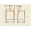 Tabouret de comptoir Wishbone noir-1798825755
