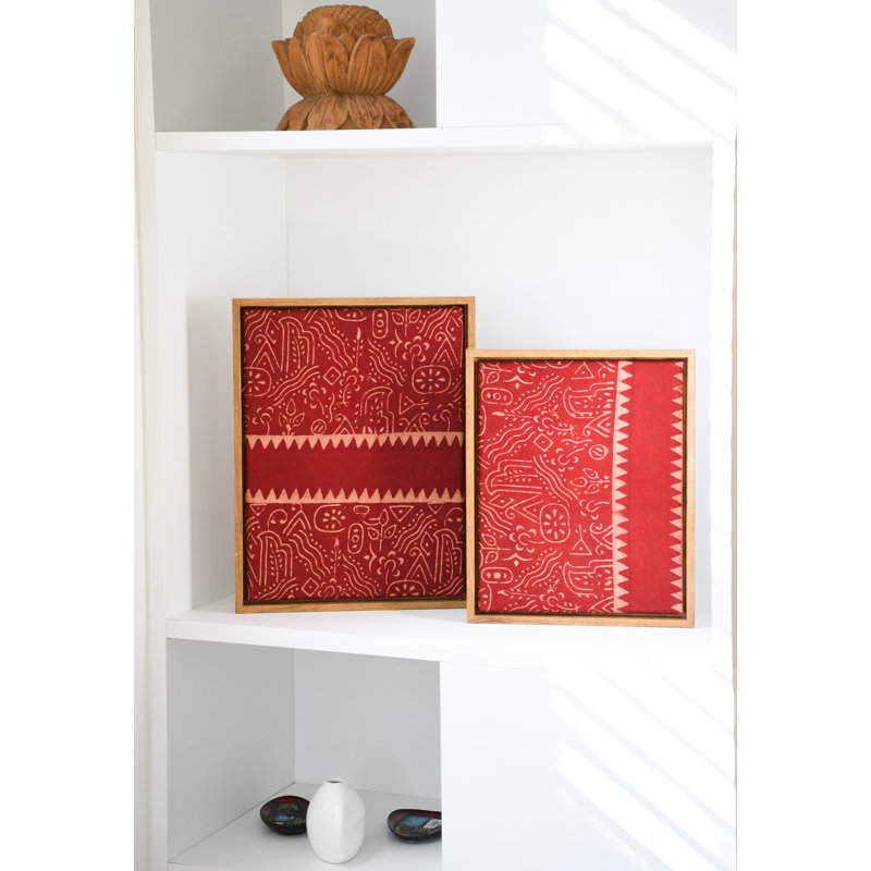 Block Print Wall Art, 13" H x 10" W