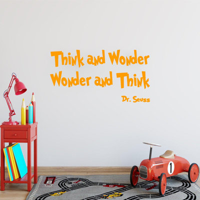 Adhésif décoratif "pense et wonder, wonder et pensons dr seuss quot"
