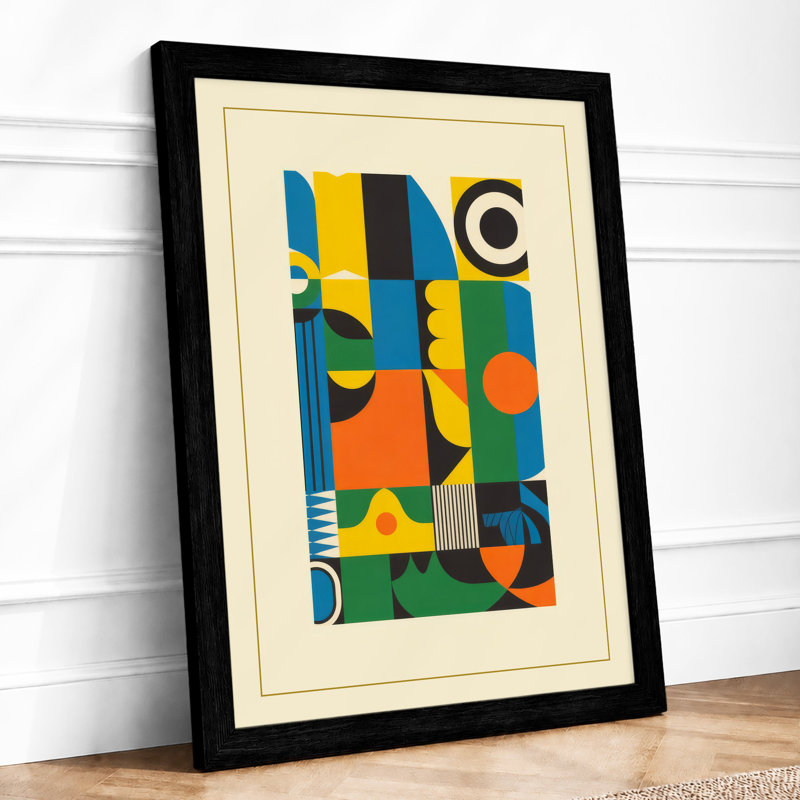 Harmony Geometric - Framed Print, A1 - 84.1 x 59.4 cm, Black