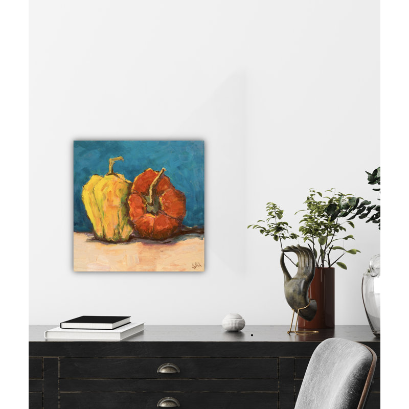 Peppers Bleu By John Beard - Gallery Wrapped Canvas Print Print by John Beard, 22'' H x 22'' W x 3" D, Unframed