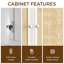 Armoire murale 24 po en rotin, armoire de cuisine avec tablettes réglables-128901073