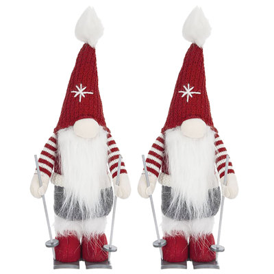 2 pièces de décorations de gnomes de Noël, ornements de table de Noël pour les cadeaux de fêtes