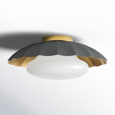 Granduca Single Light Glass Flush Mount