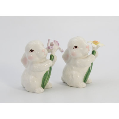 Cosmos Gifts Easter Bunny Salt and Pepper Shaker Set
