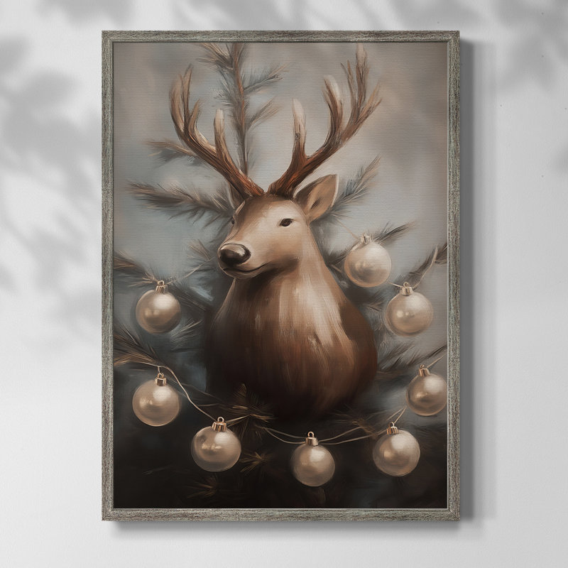 «Christmas Holiday Art», série 2-CL, reproduction encadrée - bois massif, H 11 po x l 9 po