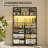 12-Drawer Dresser with Charging Station & LED Light, Metal Frame Fabric Storage with Open Shelves for Bedroom, Living Room-1956852853