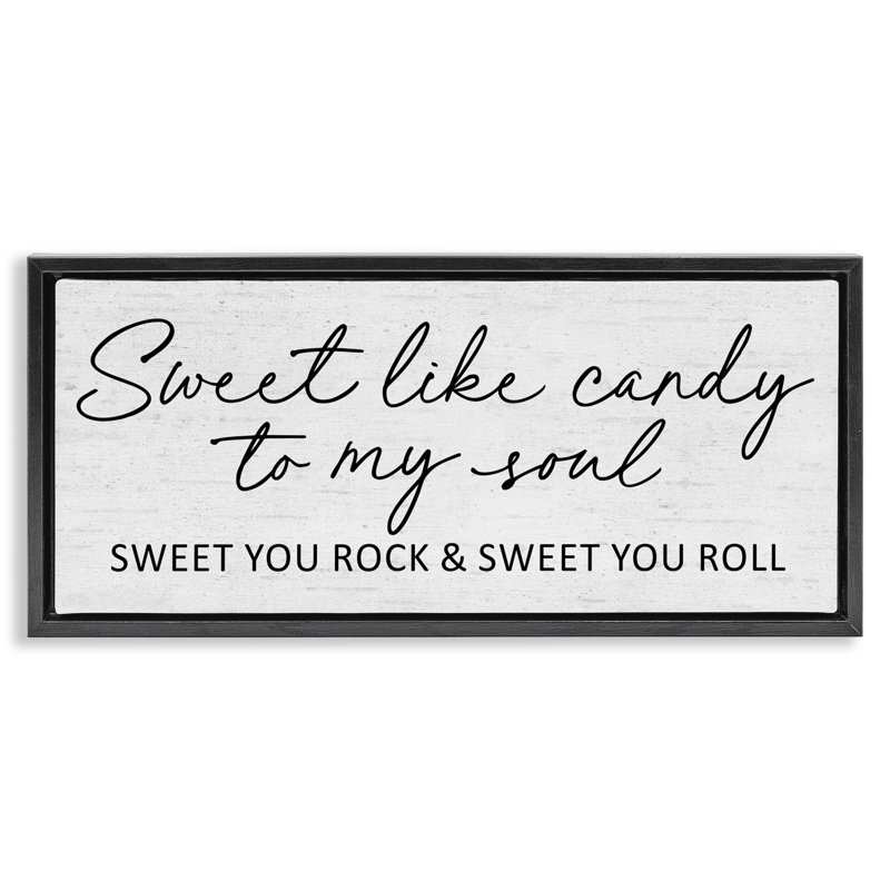 Cadre flottant Sweet Love Candy, H 11 po x l 25 po, Cadre flottant noir de jais