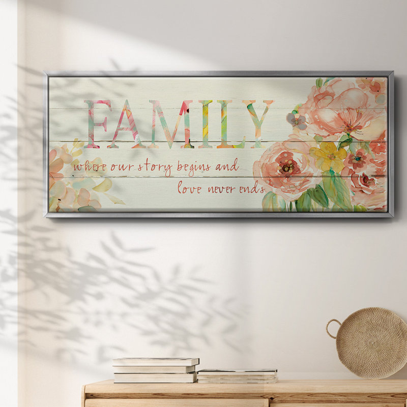 Famille où commence notre histoire - Toile encadrée, H 12 po x l 30 po
