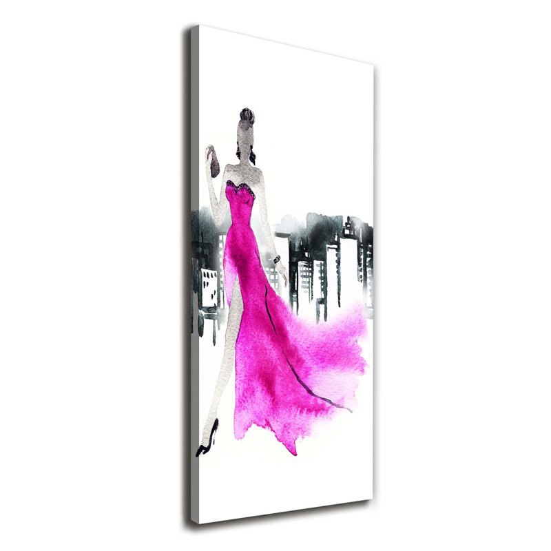 Fashion Illustration - Wrapped Canvas Print