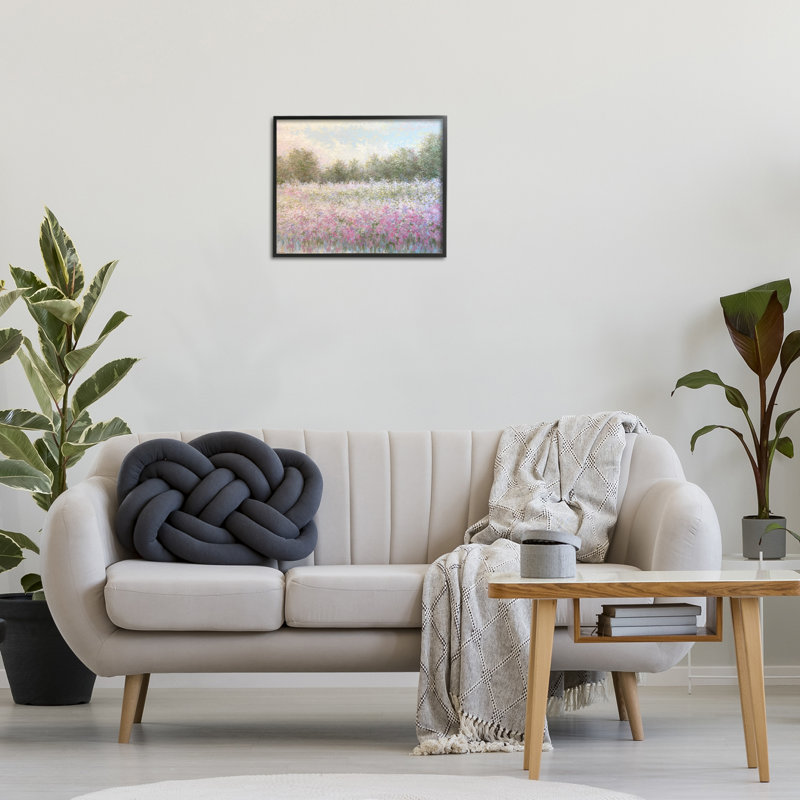 Souffle de printemps, estampe numérique, design par Linda Sperrucci, H 11 po x l 14 po, Giclée encadrée noir minuit