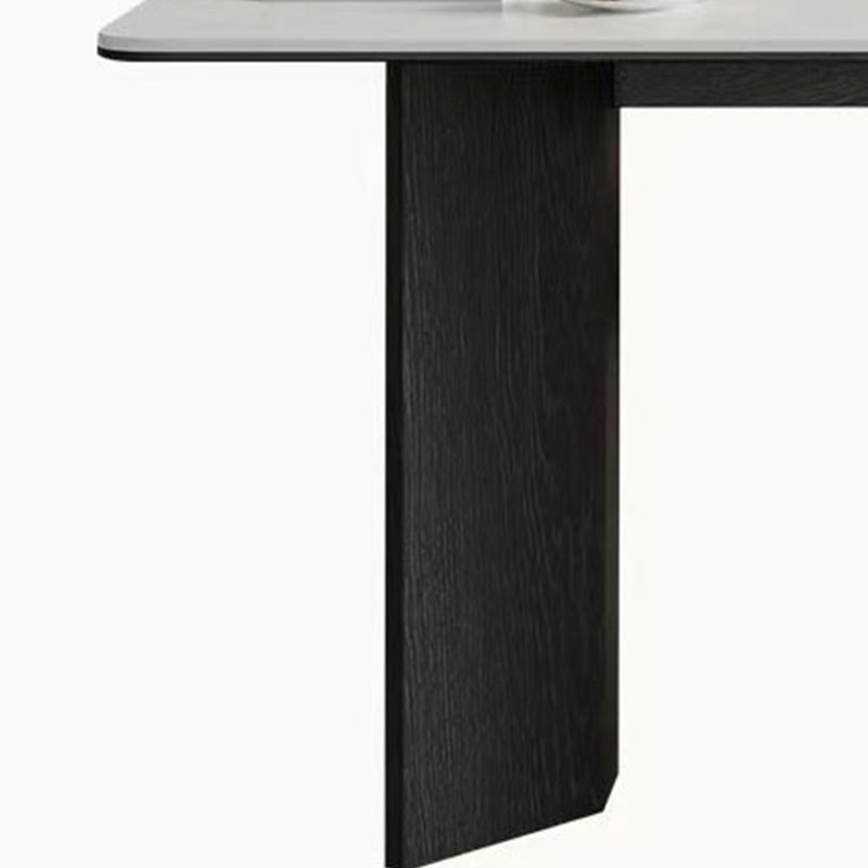 Solid wood dining table home rectangular rock slab, 29.53"H x 55.12"L x 31.5"W