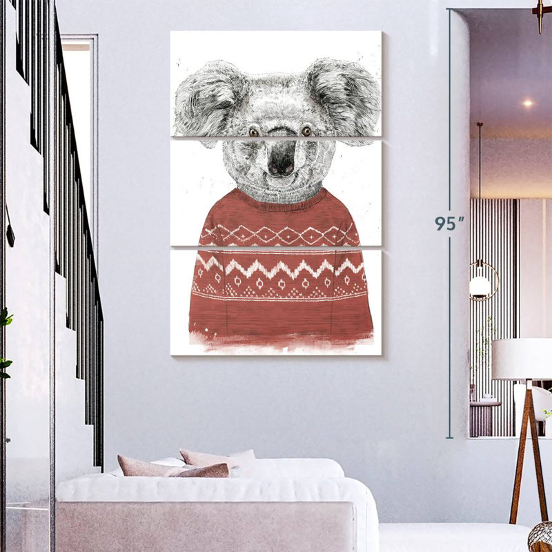 Brampt Winter Koala, 57" H x 36" W