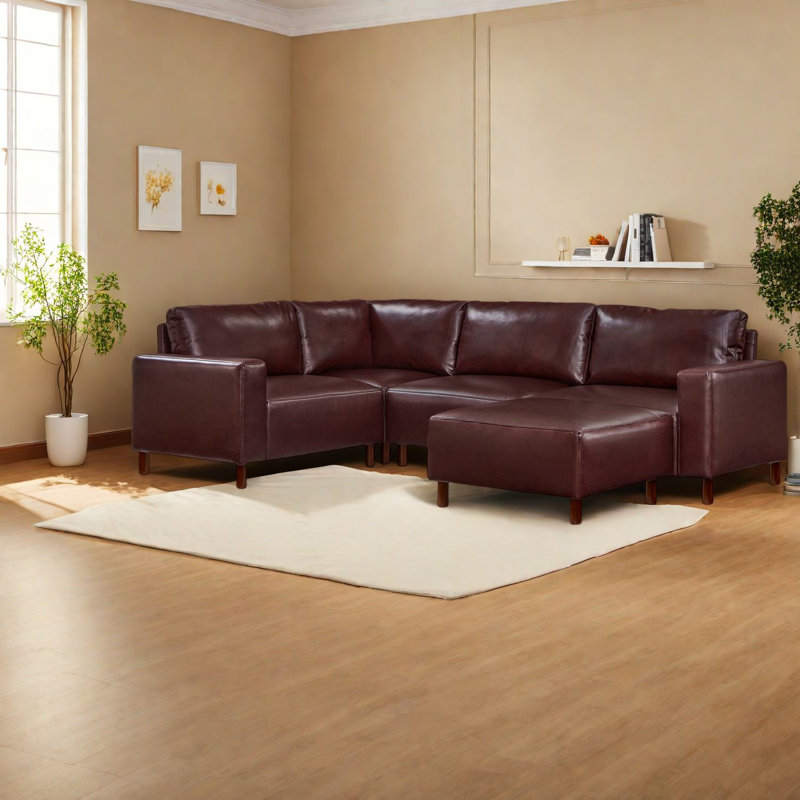 Canapé modulaire moderne en cuir PU respirant moderne pour la maison