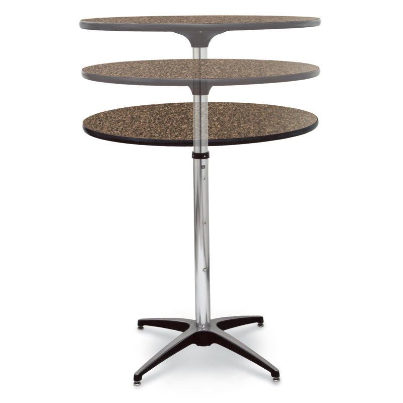 ProRent Round Breakroom Table, 47" H x 30" W x 30" D, Blackstar Granite
