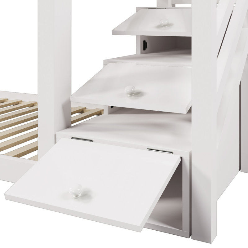 Solid Wood Storage Bed