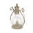 Cole And Grey Metal Decorative Scroll Indoor Outdoor Candle Lantern With Arched Handle