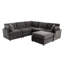 Canapé modulaire rembourré en forme de U amovible. Spacieux et spacieux. Cadre en bois massif et à plusieurs couches. Siège à haute éponge. Tissu. Housses de coussins. Gris. 100,4 po x 28,3 po Capacité de 220 lb / siège. 28 po