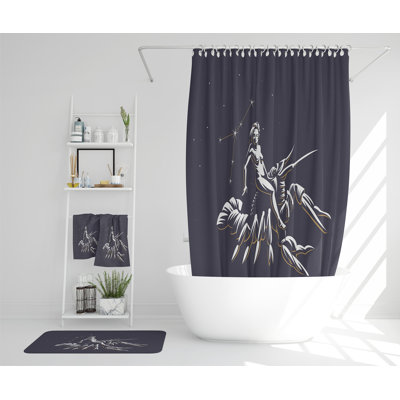 Nelani Polyester Shower Curtain Set