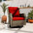 Disanto Outdoor Wicker Swivel Gliding Chair with Cushions-877601169