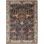 Blue Hand-Knotted Wool Phoenix Design Motif Geometric Modern Contemporary Carpet Rug
