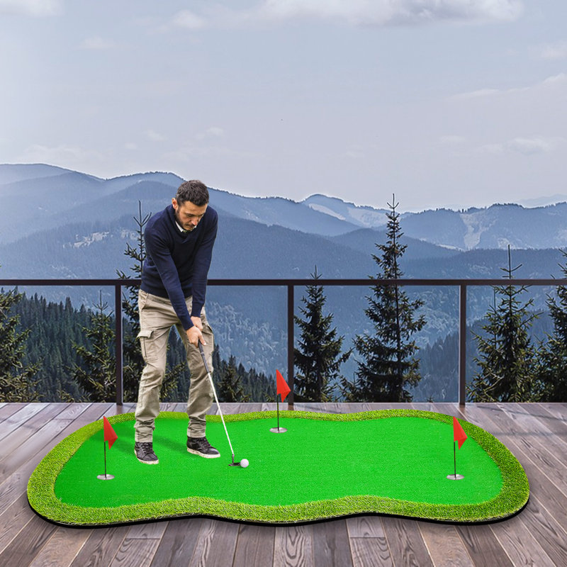 Tapis de golf professionnel de 10 pi x 5 pi avec tapis incliné YUNIC