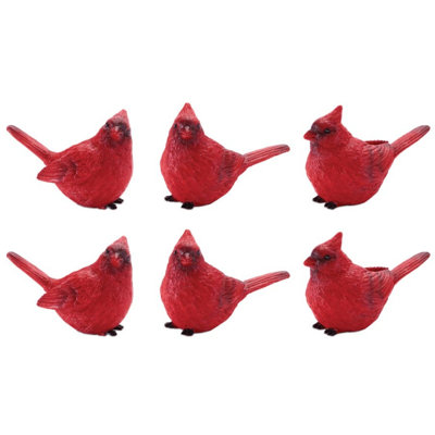 Cardinal Bird Figurine (Set of 6)