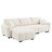 Modular Sectional Sofa, L Shape With Extra-Large Seat, Pull-Line Design, Movable Ottoman, High Density Foam, Free Combination, Sturdy Metal&Wood Frame, Boucle Fabric-1808804960