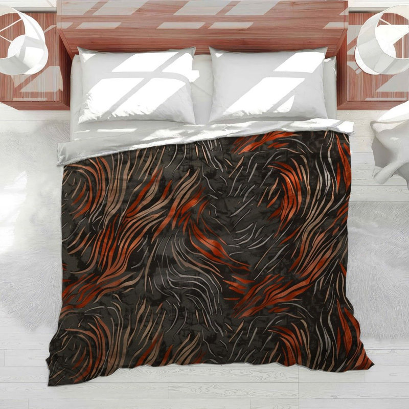 Animal Print Cotton Blend Abstract Comforter, Twin Comforter