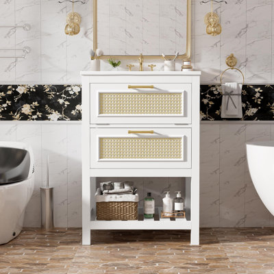 Meuble-lavabo 24 po avec lavabo en céramique