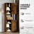 Cabinets, 69”H Tall Bathroom Storage Cabinet with 2 Barn Doors &amp; 1 Drawer, Adjustable Shelves, Narrow Rustic Unit | Particle Board-18129373