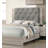 Contemporary 1Pc Finish California King Size Bed Bedroom Furniture  Tufted Design Headboard Rubberwood 1Pc Bedframe