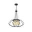 Lustre 22 pouces avec 4 ampoules, cage en métal noir Lima